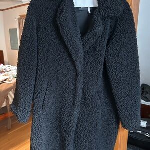 BCBGMaxazria Black Teddy Coat